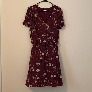 Floral mini maternity dress